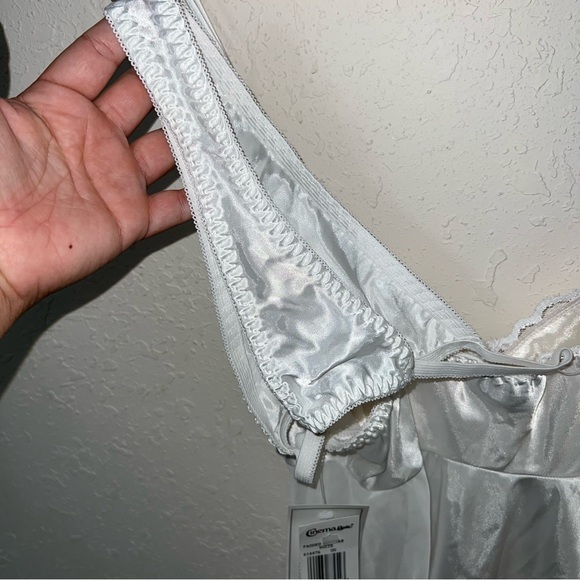Cinema Etoile BNWT Vintage Satin Semi Sheer Baby Doll Thong Matching Set Small - Picture 10 of 15